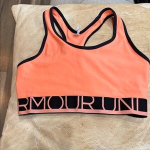 Under Armour Vibrant Coral Sports Bra